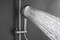 Matte Black Shower System: Rain Showerhead, Hand Shower, Slide Bar