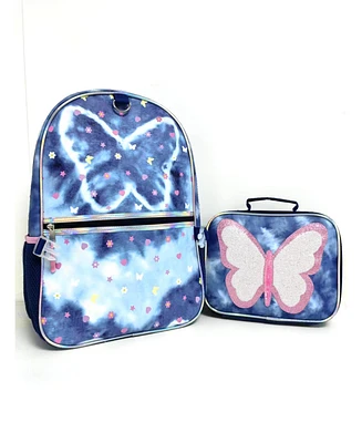 Girl's Tie Dye Butterfly Backpack Headphone Lunch Set