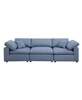 Simplie Fun Modern Modular Sectional Sofa Set, Self-Customization Design Sofa, Blue