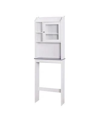 Simplie Fun Modern Over The Toilet Space Saver Organization Wood Storage Cabinet For Home, Bathroom