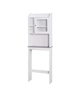 Simplie Fun Modern Over The Toilet Space Saver Organization Wood Storage Cabinet For Home, Bathroom