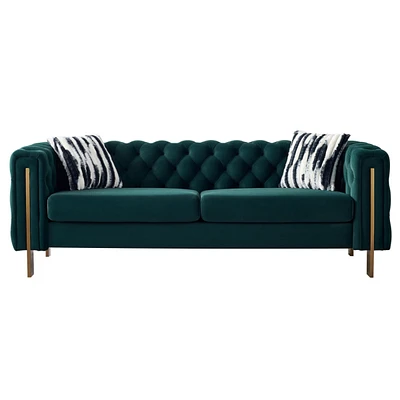 Simplie Fun Chesterfield Modern Tufted Velvet Living Room Sofa