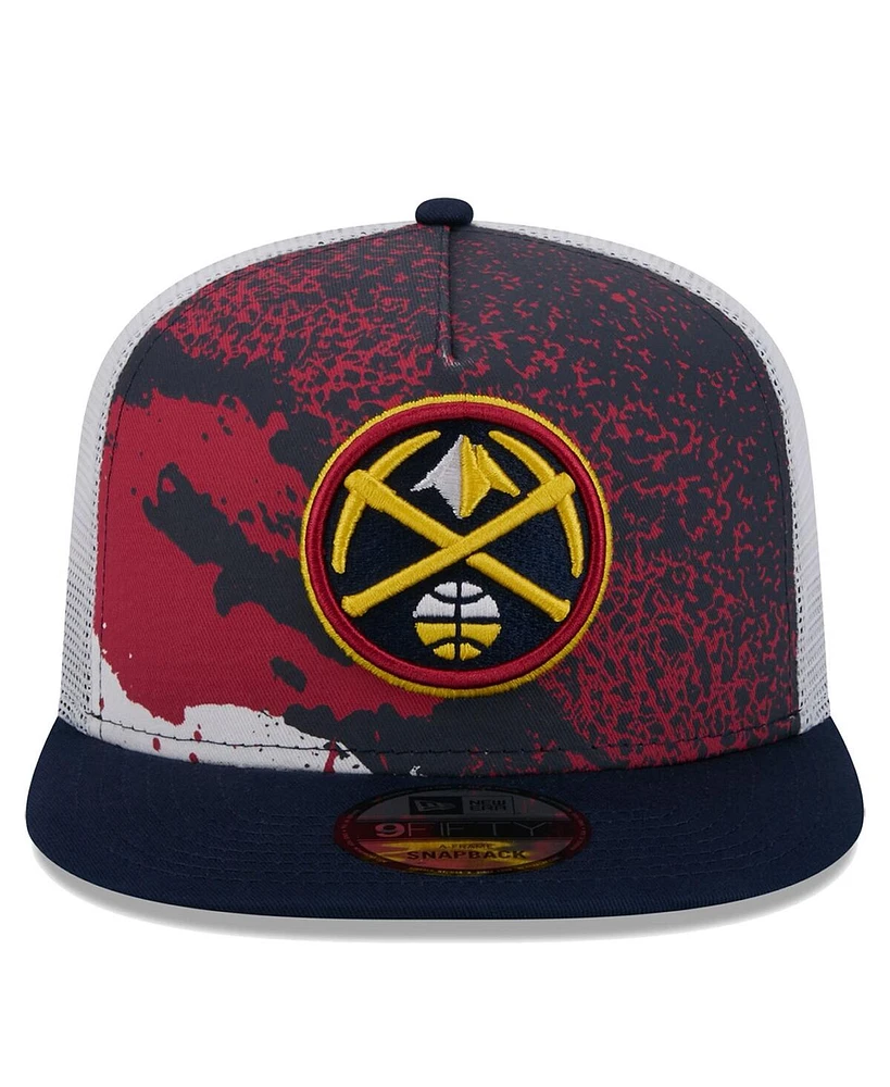 New Era Men's Navy Denver Nuggets Court Sport Speckle 9FIFTY Snapback Hat