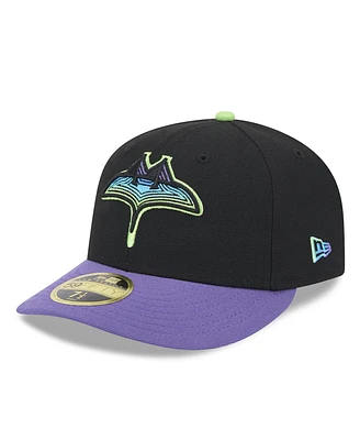 New Era Men's Black Tampa Bay Rays 2024 City Connect Low Profile 59FIFTY Fitted Hat