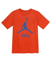 Jordan Little Girls and Boys Orange Oklahoma City Thunder Essential Jumpman T-Shirt