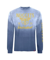 Sportiqe Men's and Women's Blue Denver Nuggets Mohave Sun-Dipped Long Sleeve T-Shirt