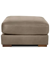 Rutherford Home Matera 29" Leather Ottoman