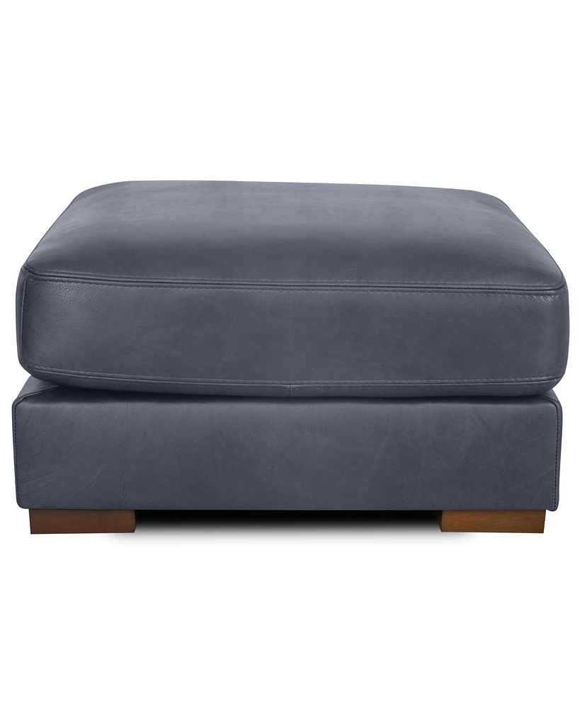 Rutherford Home Matera 29" Leather Ottoman