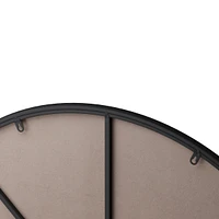 42" Wall Mounted Black Circular Mirror, For Bathroom, Living Room, Bedroom Wall Decor
