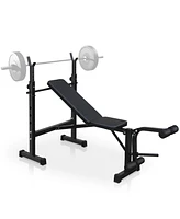 Streamdale Furniture Olympic Weight Bench, Bench Press Set With Squat Rack And Bench For Home Gym Full-Body Workout