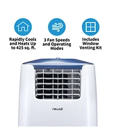 Newair Portable Air Conditioner and Heater, 14,000 Btus (8,500 BTU, Doe), Cools 525 sq. ft., Easy Setup Window Venting Kit and Remote Control