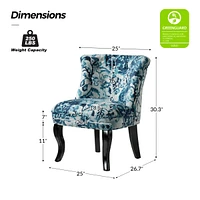 Grahame Contemporary Wooden Accent Chair with Black Leg