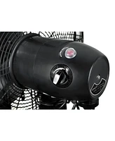 Newair 24" Pedestal Misting Fan with 7500 Cfm of Power, Adjustable Mist Settings, Water Tank and 3 Fan Speeds, Perfect for the Patio, Back Yard, or Ou