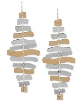 Robert Lee Morris Soho Two-Tone Sculptural Chandelier Earrings