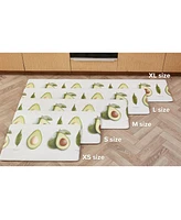 Kproduct4u Double-Sided Two Design (Gray Herringbone, Avocado) Anti-Fatigue Padded Mat, Xl