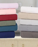 Superior Solid 300-Thread Count Cotton Percale Deep Pocket Sheet Set