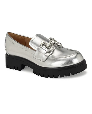 Nine West Women's Glammy Lug Sole Slip-on Casual Loafers