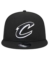 New Era Men's Black Cleveland Cavaliers Evergreen 9FIFTY Trucker Snapback Hat