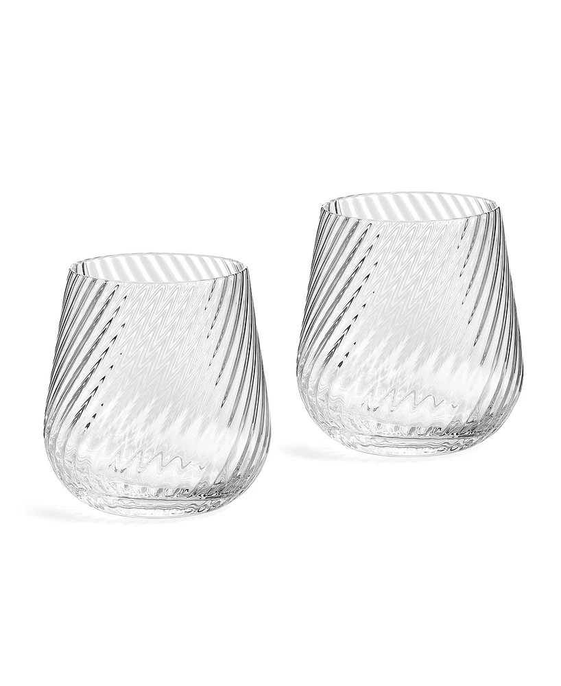 Vera Wang Wedgwood Swirl Tumbler Glass, Set of 2