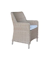 International Concepts Outdoor Wicker Patio Dining Chair with Cushion