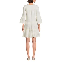 Lands' End Women's Gauze Tiered Dress