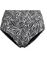 Lands' End Women's Chlorine Resistant Pinchless High Waisted Bikini Bottoms