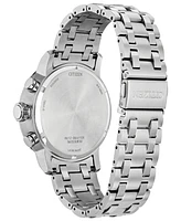 Citizen Eco-Drive Men's Chronograph Weekender Stainless Steel Bracelet Watch 44mm - Silver