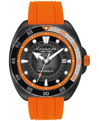 Coach Men's Charter Automatic Silicone Watch 44mm