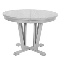 Rustic 5-Piece Dining Set with Extendable Table & Cross Back Chairs