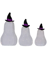 Northlight Set of 3 Led Jack O' Lantern Ghosts Outdoor Halloween Decorations
