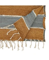 Saro Lifestyle Boho Chic Fringe-Edged Table Runner, 16"x72"