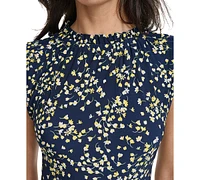 Tommy Hilfiger Women's Floral-Print Round-Neck Dress