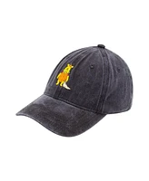 Disney Men's Winnie The Pooh Pumpkin Black Dad Cap