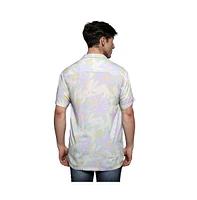 Campus Sutra Men's EcoLiva Pastel Flora Shirt