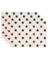 Saro Lifestyle Americana Stars Placemat Set of 4, 14"x20"