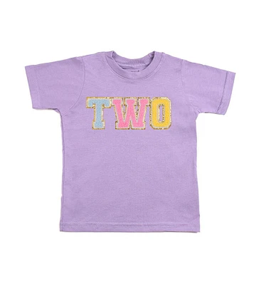 Sweet Wink Toddler Girls Second Birthday Patch Short Sleeve T-Shirt