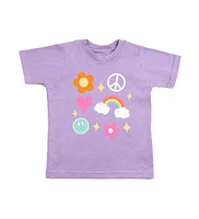 Sweet Wink Toddler Girls Happy Doodle Short Sleeve T-Shirt