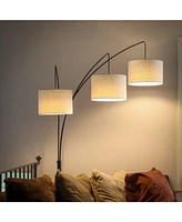 Brightech Trilage 84" Led Contemporary Arc Floor Lamp with Marble Base