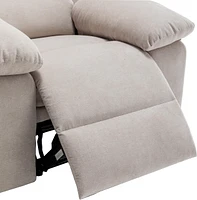 Gray Fabric Power Recliner Chair with Massage and Heating