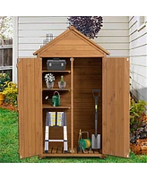 Streamdale Furniture Wooden Outdoor Storage Cabinet with Shelves and Latch