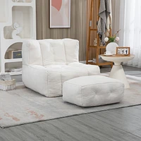 Streamdale Furniture Bean bag and ottoman set for adults and kids