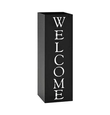 vidaXL Umbrella Stand Welcome Steel