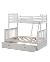 Streamdale Furniture Twin Over Full Stairway Bunk Bed