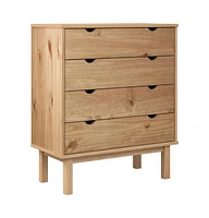 vidaXL Drawer Cabinet Otta 30.1"x15.6"x35.4" Solid Wood Pine