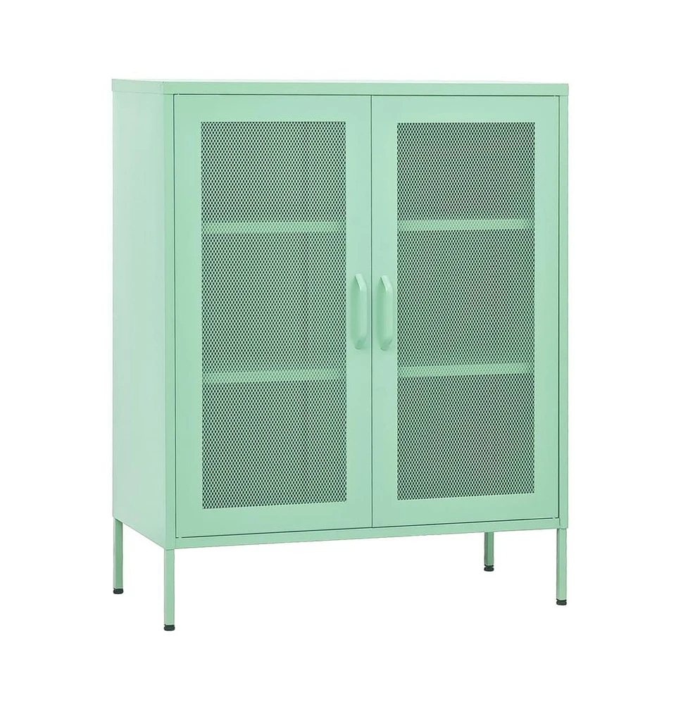 vidaXL Storage Cabinet Mint 31.5"x13.8"x40" Steel