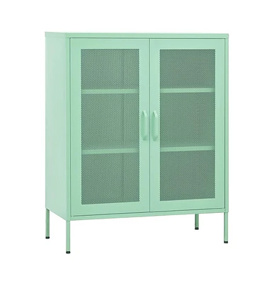 vidaXL Storage Cabinet Mint 31.5"x13.8"x40" Steel