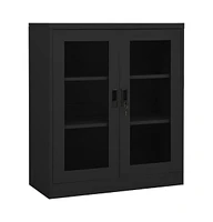 vidaXL Office Cabinet Anthracite 35.4"x15.7"x41.3" Steel