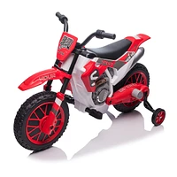 Streamdale Furniture 12V Kids Ride On Toy Motorcycle, Electric Motor Toy Bike With Training Wheels For Kids 3-6, Red