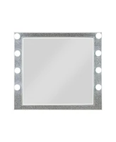 Simplie Fun Sliverfluff Mirror with Light, Mirrored & Champagne Finish