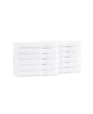 Arkwright Home Admiral Washcloths (12 Pack), 12x12 in., Cotton Poly Blend, White